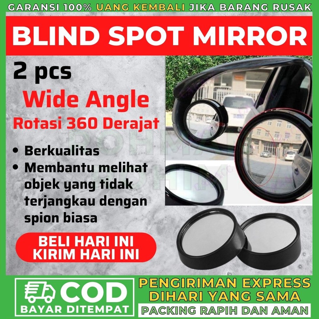 Jual BLIND SPOT MIRROR KACA SPION BULAT MOTOR MOBIL CERMIN CEMBUNG MINI