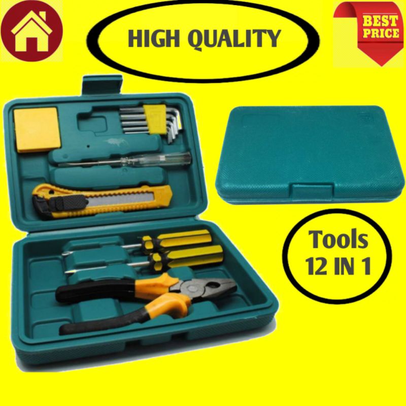 Jual Obeng Set Tang Toolkit Toolbox Hand Toolset Set Cutter Kunci L