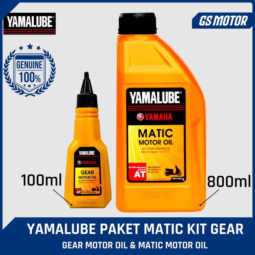 Jual Paket Oli Motor Matik Yamalube Matic 800ml Plus Yamalube Gear