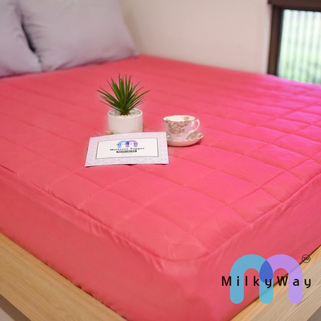 Jual Milkyway Fitted Mattress Reinforced Topper Pelapis Kasur