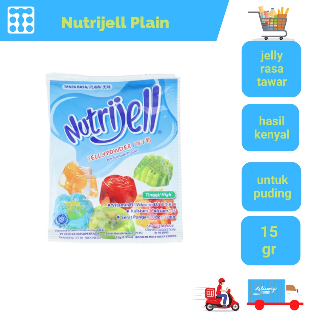 Jual Nutrijell Plain Gr Isi Pcs Shopee Indonesia