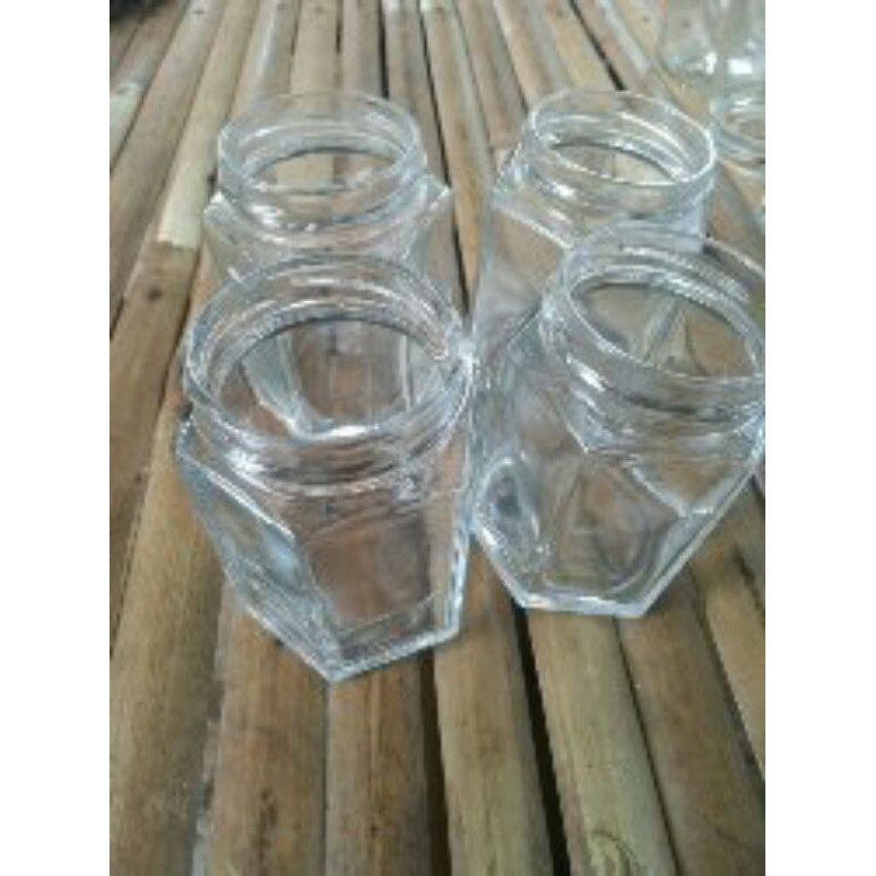 Jual Toples Hexagonal Toples Segi 6 Botol Alsifa Kaca Toples Cermin