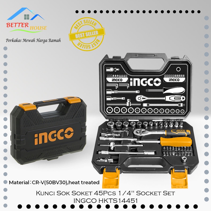 Jual Kunci Sok Soket Pcs Socket Set Ingco Hkts Paket Tools