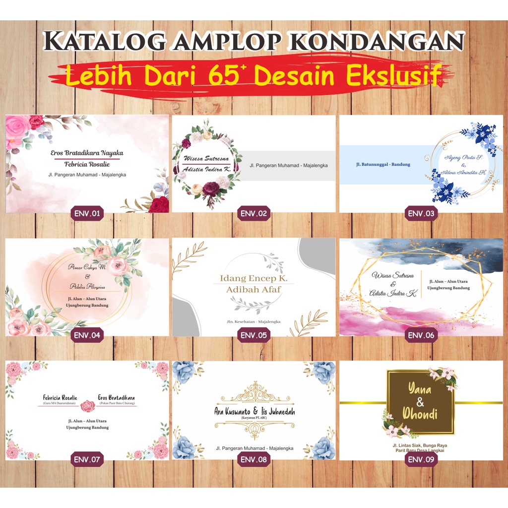 Jual Amplop Kondangan Custom Nama Dan Alamat Shopee Indonesia