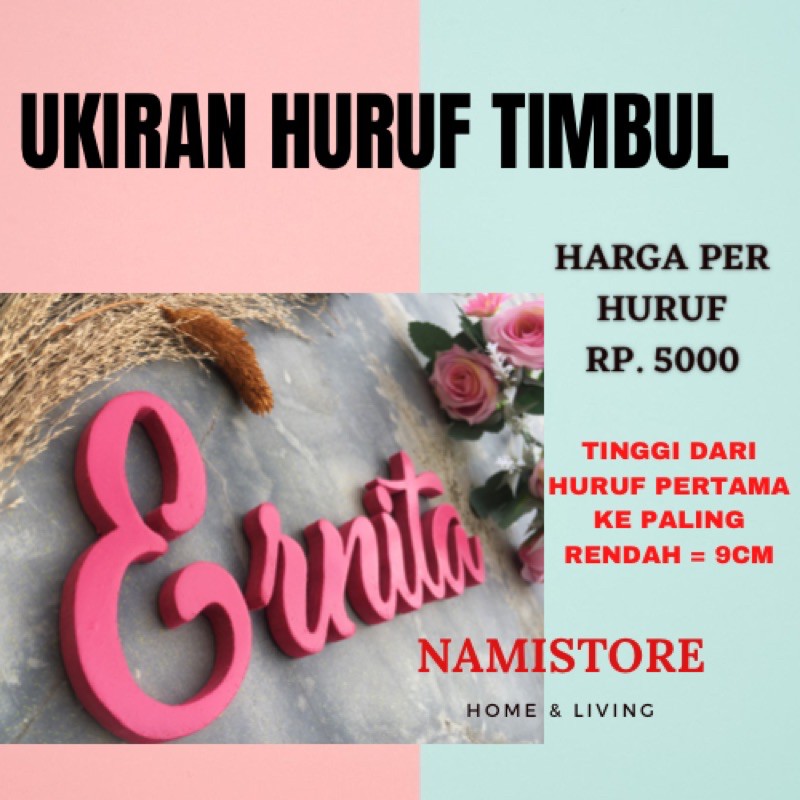 Jual Custom Ukir Per Huruf Custom Nama Aesthetic Nama Kayu