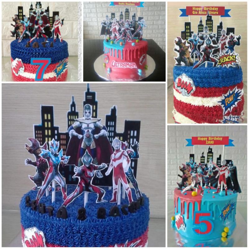 Jual Ultraman Cake Custom Cake Birthday Cake Kue Ulang Tahun Enak