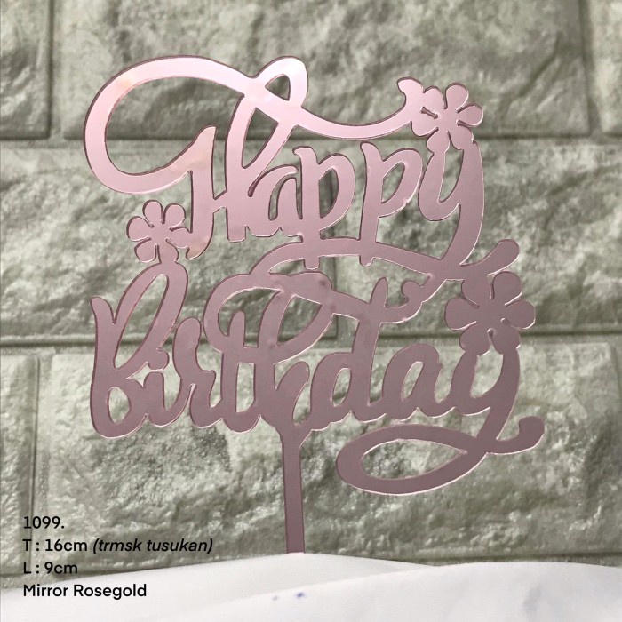 Jual Cake Topper Happy Birthday Bday Ultah Toper Dekorasi Kue Ulang