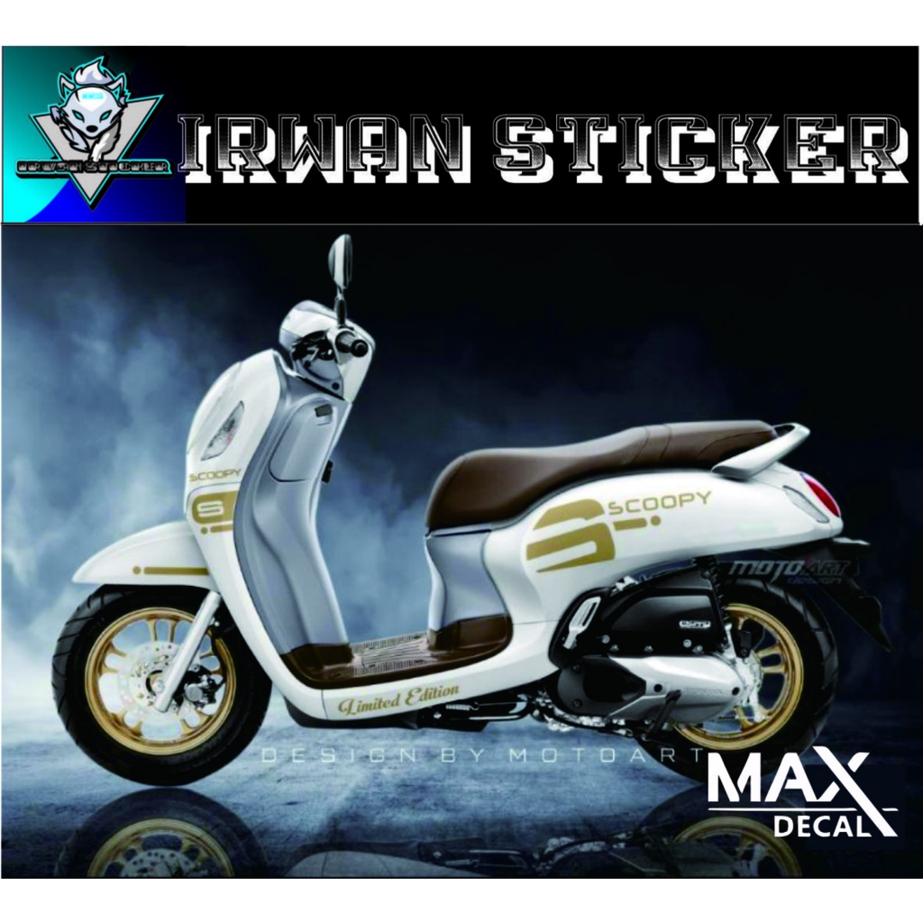 Jual CUTTING STICKER HONDA SCOOPY VARIASI COSTUM 2021 STICKER STRIPING