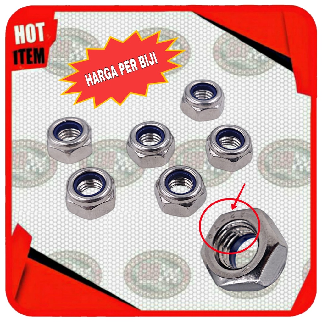 Jual Mur Lock Locknut Lock Nut Stainless Stainless M Drat Shopee