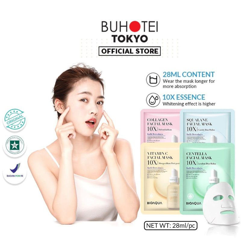 Jual Bioaqua Mask X The Effect Masker Wajah Sheet Mask Shopee Indonesia