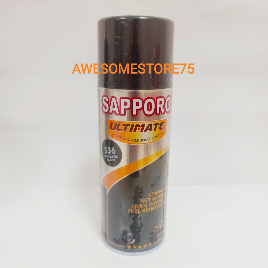 Jual Sapporo Ultimate S Pp Plastic Black Doff Cat Semprot Pilox Pylox