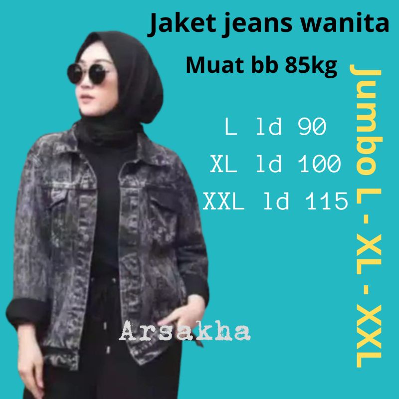 Jual Jaket Jeans Biondy Wanita Cewek Jaket Denim Jaket Jeans Snow Black