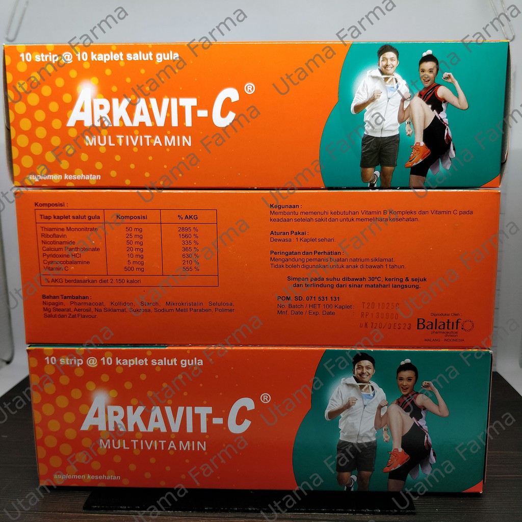 Jual ARKAVIT C PER BOX MULTIVITAMIN VITAMIN C SELKOM C ENERVON