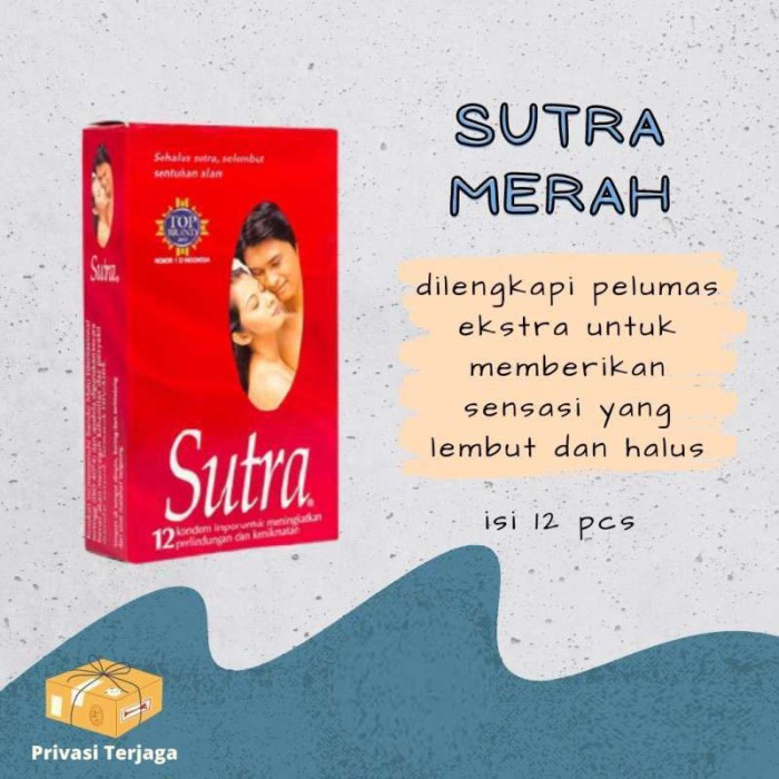 Jual GRATIS ONGKIR KONDOM SUTRA CLASSIC MERAH KLASIK RED ISI 12 PCS