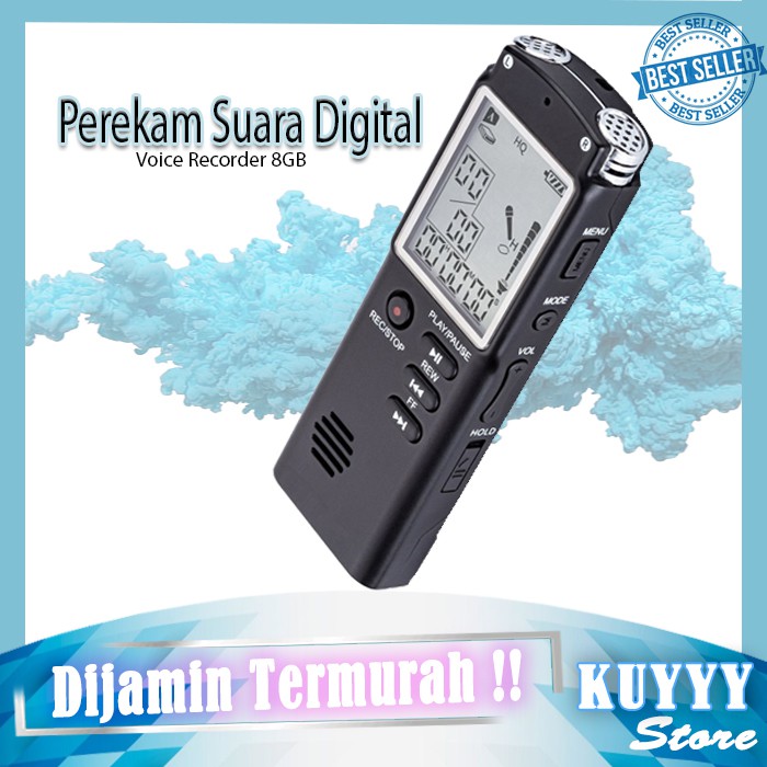 Jual Perekam Suara Digital Voice Recorder Gb T Hitam Shopee