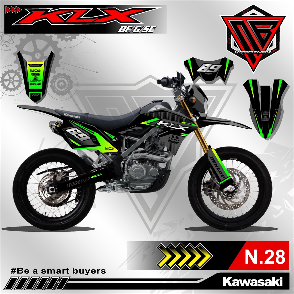 Jual Decal Sticker Motor Cross Klx Bf Fullbody Dekal Stiker Klx Bf