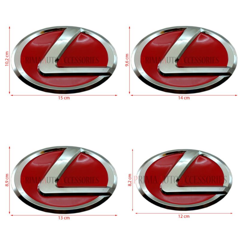 Jual Emblem Logo Mobil Lexus Merah Cm Shopee Indonesia