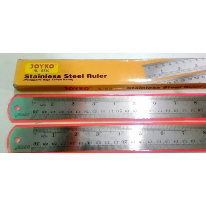 Jual Penggaris Besi JOYKO 30cm Ruler Mistar Besi Penggaris Stainless