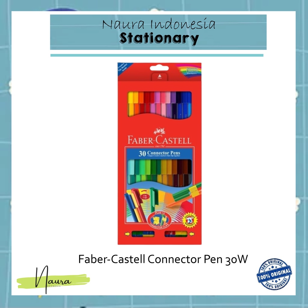 Jual Faber Castell Connector Pen 30 Fibre Tip Cardboard Spidol Faber