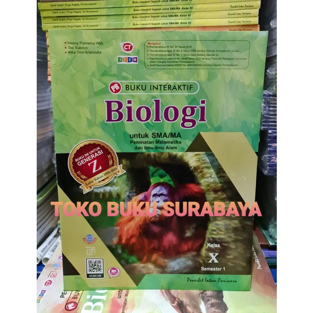 Jual Buku Lks Pr Interaktif Biologi Kelas X 10 Semester 1 Tahun 2022