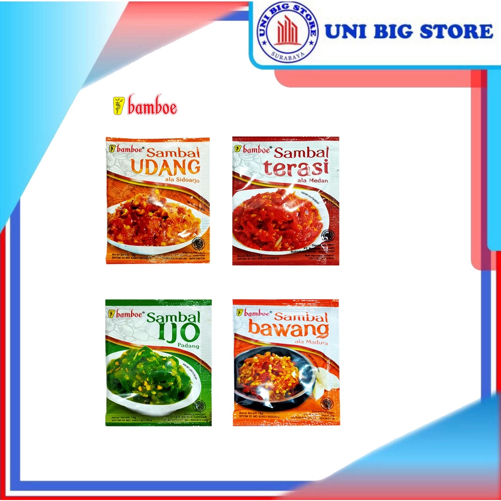 Jual Bamboe Sambal Khas Nusantara Sachet Gr Ijo Bawang Terasi Udang