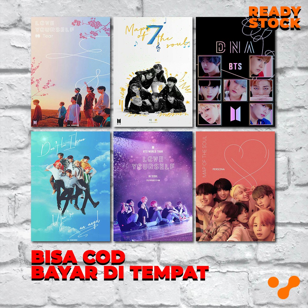 Jual Hiasan Dinding Kamar Bts Lukisan Bts Album Poster Kayu Wall