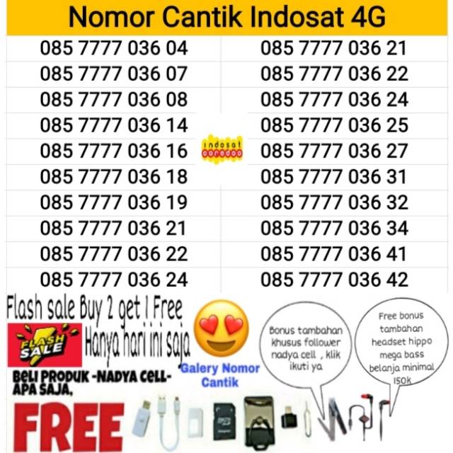 Jual Bayar Di Tempat COD SERI 7777 Kartu Perdana Nomor Cantik