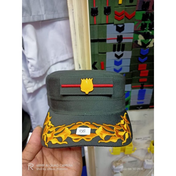 Jual Topi Pdh Komando Tni Ad Pamen Pangkat Bordir Mayor Shopee Indonesia