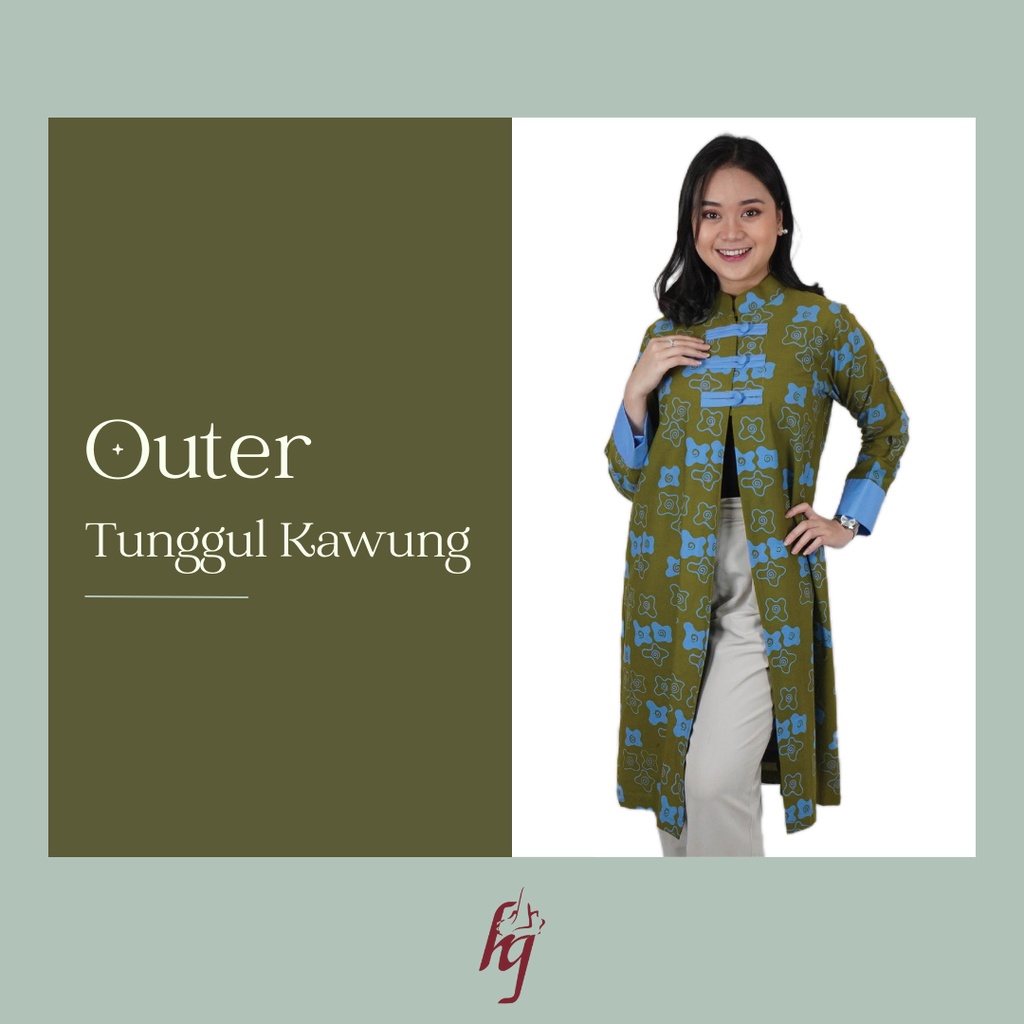 Jual Handayani Geulis Outer Batik Bogor Motif Tunggul Kawung Shopee