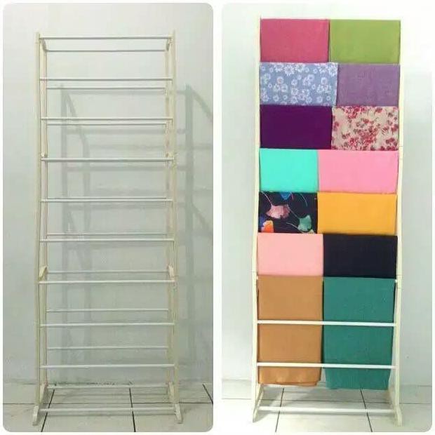 Jual Rak Gantungan Jilbab Slayer Kain Batik Amazing Shoe Rack 10