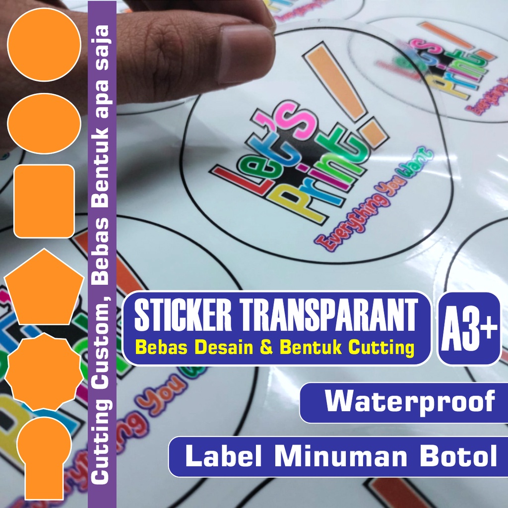 Jual Stiker Label Transparan Custom Stiker Label Minuman Botol