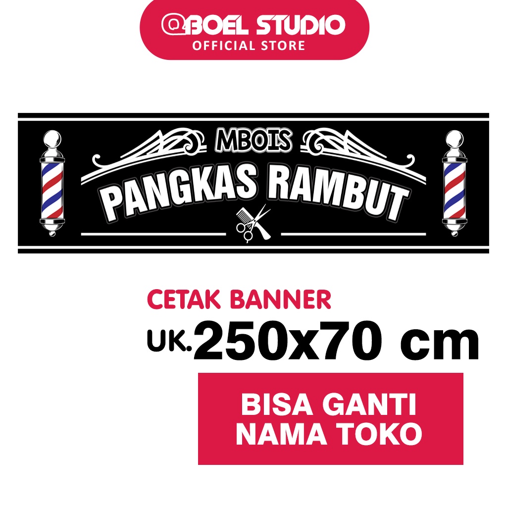 Jual Cetak Spanduk Banner Babershop Pangkas Rambut Potong Rambut