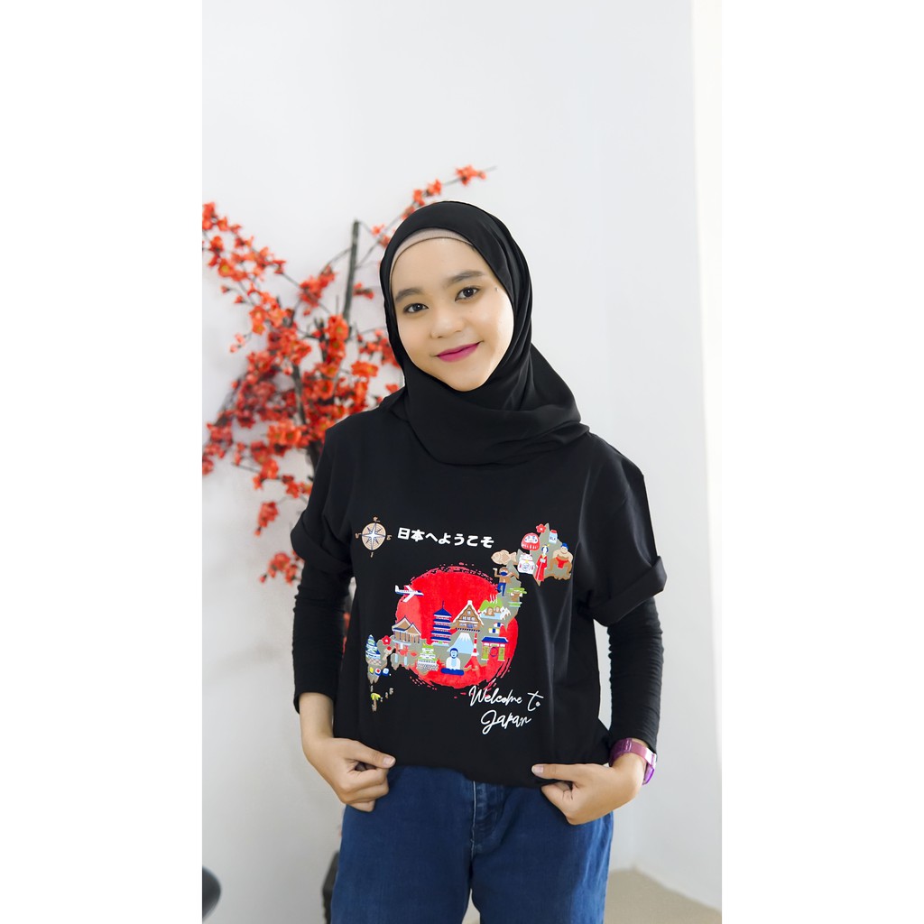 Jual Baju Kaos Welcome Japan By Kanemochi Shopee Indonesia