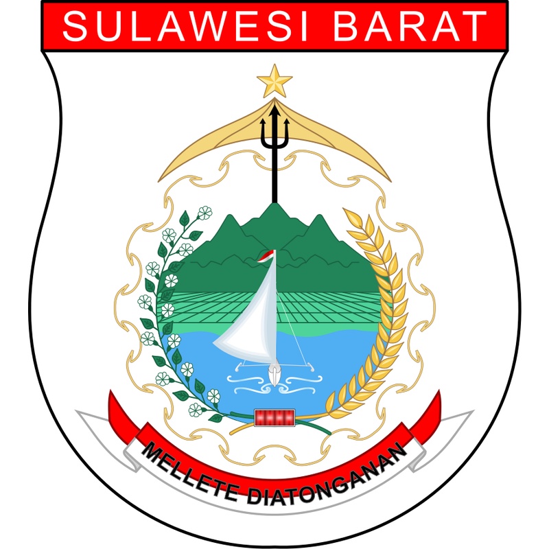 Jual Bordir Logo Emblem Provinsi Sulawesi Barat Bordir Komputer