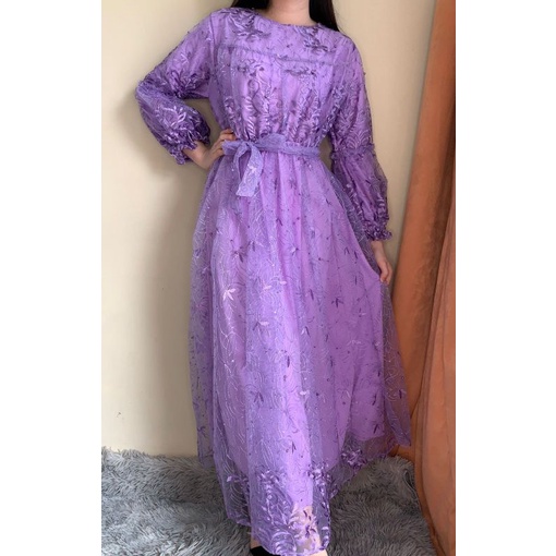 Jual Best Seller Dress Pesta Brokat Gamis Kondangan Graduation