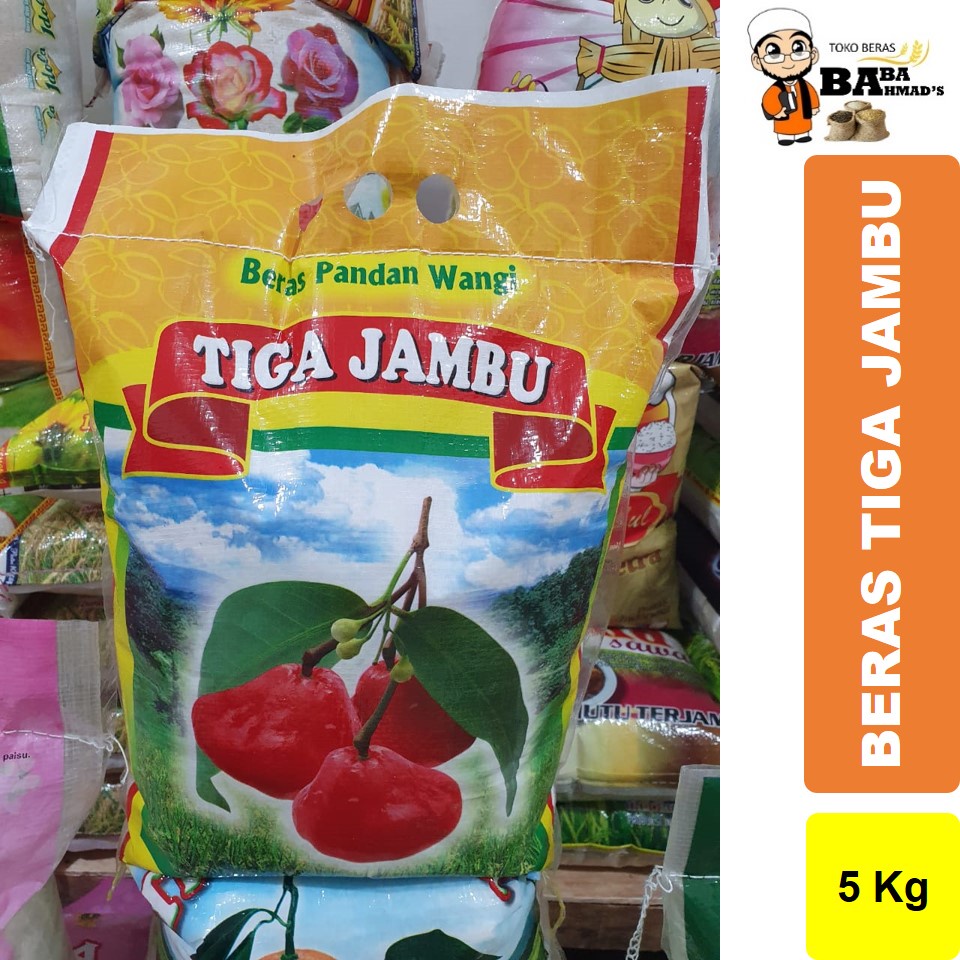 Jual BERAS PANDAN WANGI CAP TIGA JAMBU 5KG 10KG 15KG 20KG 25KG