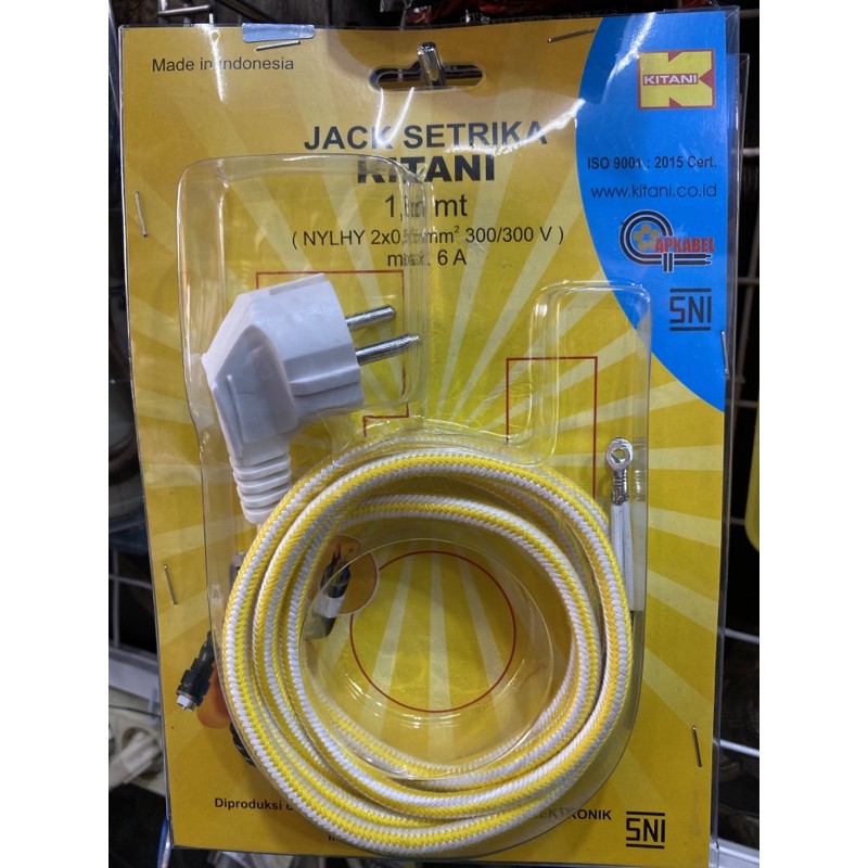 Jual Jack Setrika Kitani Isi Atau Arde Kabel Gosokan M Tembaga