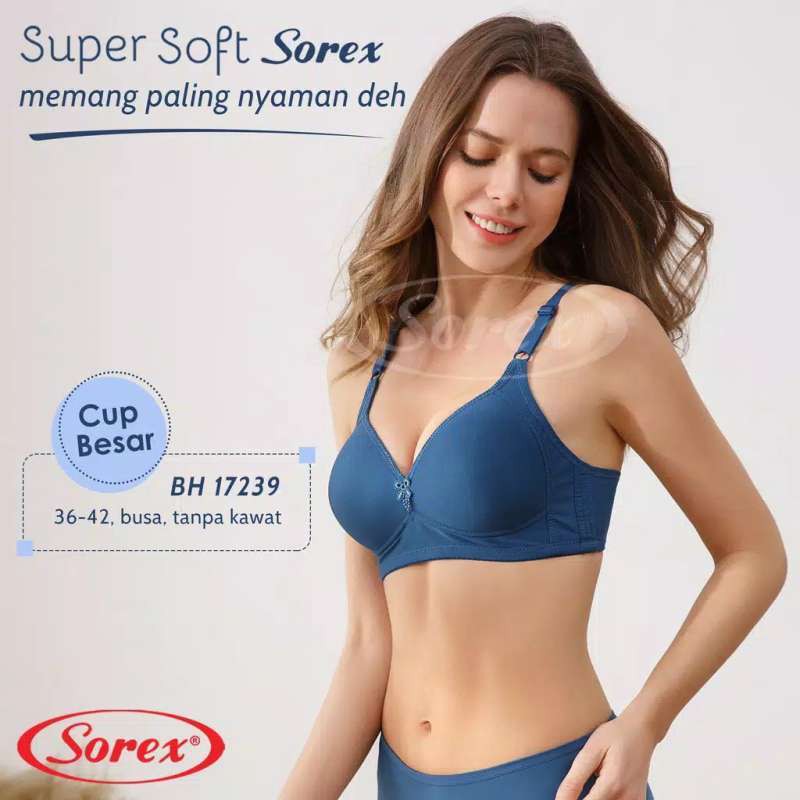 Jual Sorex Bra Tanpa Kawat Super Soft Cup Besar Kait Busa Sedang Tipe