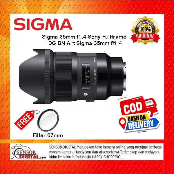 Jual Sigma 35mm F1 4 Sony Fullframe DG DN Art Sigma 35mm F 1 4 Shopee