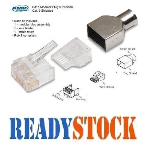 Jual COMMSCOPE 6 2111979 3 Connector RJ45 Cat 6 Konektor RJ45