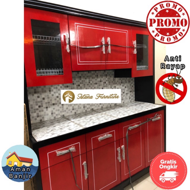 Jual Kitchen Set Lemari Dapur Rak Piring Lemari Sayur Pintu