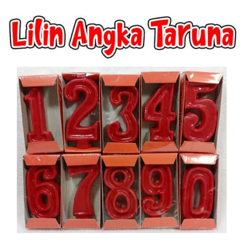 Jual Lilin Angka Ulang Tahun Lilin Angka Merah Taruna Gloria Shopee