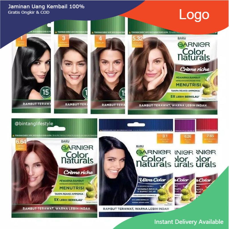 Jual Garnier Color Naturals Cat Rambut Sachet Express Cream Shopee