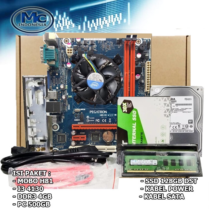 Jual Mainboard Mobo Motherboard Paket Lengkap Lga H I