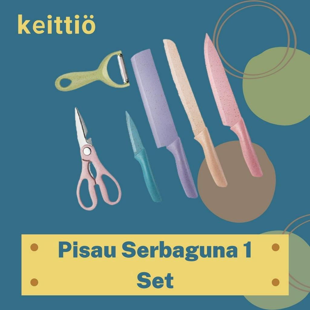 Jual Keittio Pisau Set 1 Set Pisau Isi 6 Pcs Serba Guna Kitchen Set