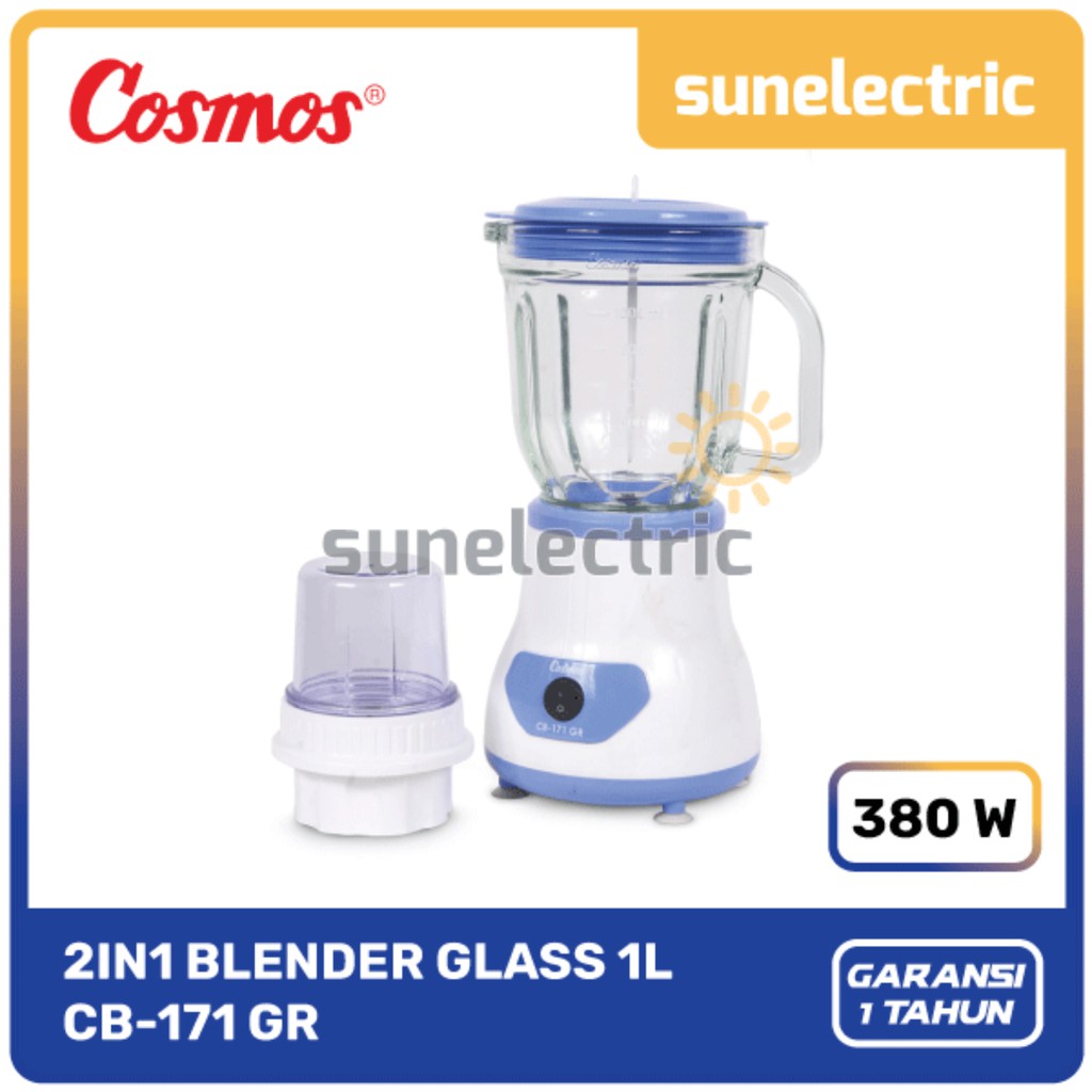 Jual Cosmos CB 171 GR Blender Kaca Glass Dry Mill 2in1 1 Liter CB