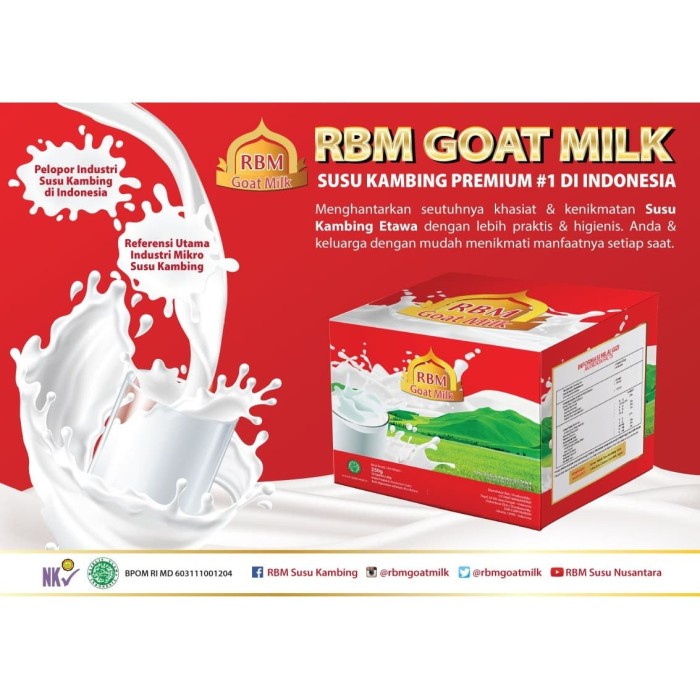 Jual RBM ARSY SUSU KAMBING ETAWA RBM ARSY GOAT MILK SACHET 10x25gr