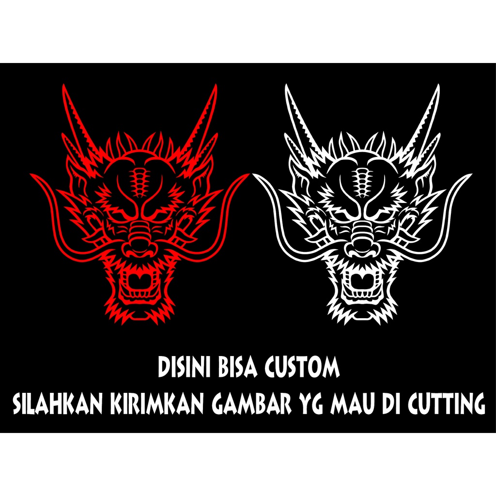 Jual Cutting Stiker Kepala Naga Shopee Indonesia