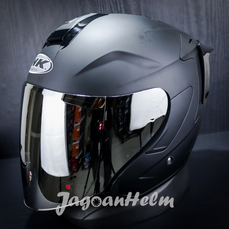 Jual Ink Helm Dynamic Solid Black Doff Singel Visor Halface