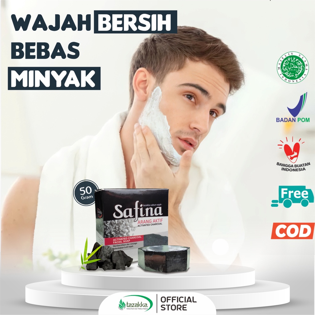 Jual Sabun Cuci Muka Pria Untuk Jerawat Dan Berminyak Safina Arang